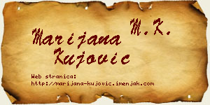 Marijana Kujović vizit kartica